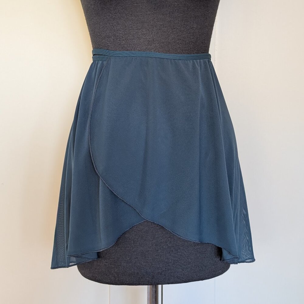 Lulli Lisa Adult Mesh Wrap Ballet Skirt, XS/S, Dark Teal